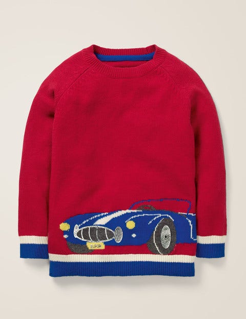 Winter Graphic Crew Sweater - Rockabilly Red Winter Graphic Crew Sweater - Rockabilly Red