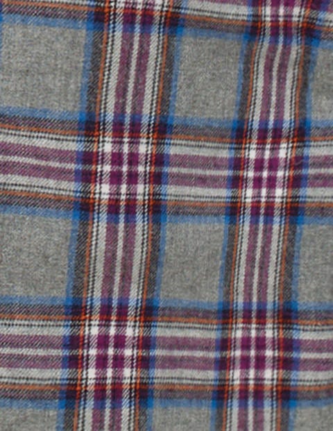 Brushed Check Shirt - Grey Marl/Blackcurrant Purple Brushed Check Shirt - Grey Marl/Blackcurrant Purple