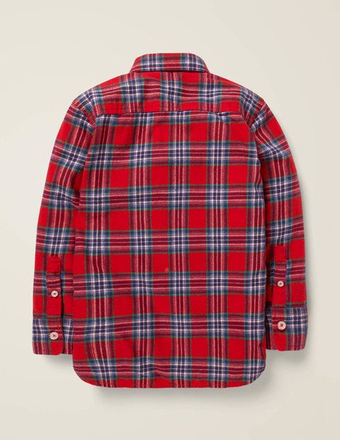 Brushed Check Shirt - Rockabilly Red/College Blue Brushed Check Shirt - Rockabilly Red/College Blue
