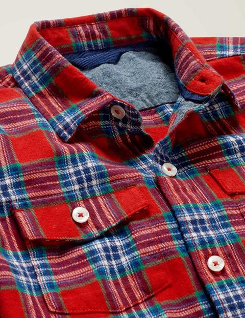 Brushed Check Shirt - Rockabilly Red/College Blue Brushed Check Shirt - Rockabilly Red/College Blue