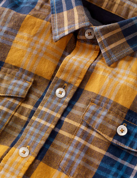 Chemise Brossée À Carreaux - Carreaux jaunes Chemise Brossée À Carreaux - Carreaux jaunes