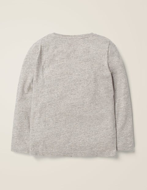 Sequin T-Shirt - Grey Marl Car Sequin T-Shirt - Grey Marl Car