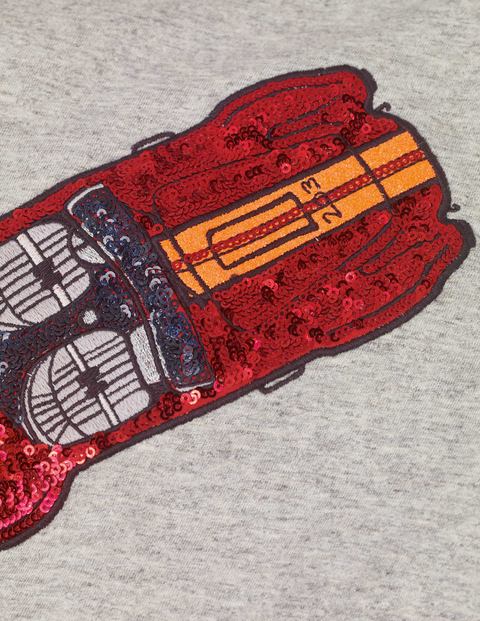 Sequin T-Shirt - Grey Marl Car Sequin T-Shirt - Grey Marl Car