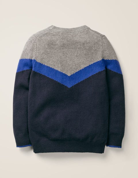 Chevron Crew Jumper - Navy Chevron Crew Jumper - Navy
