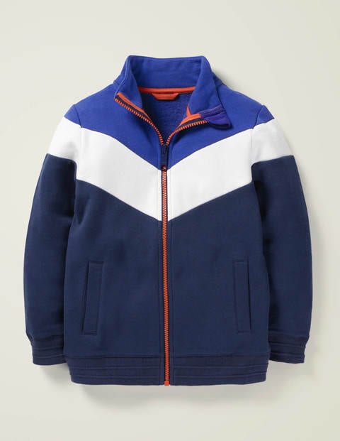Chevron Zip-Through - Howlin Blue Marl Chevron Zip-Through - Howlin Blue Marl