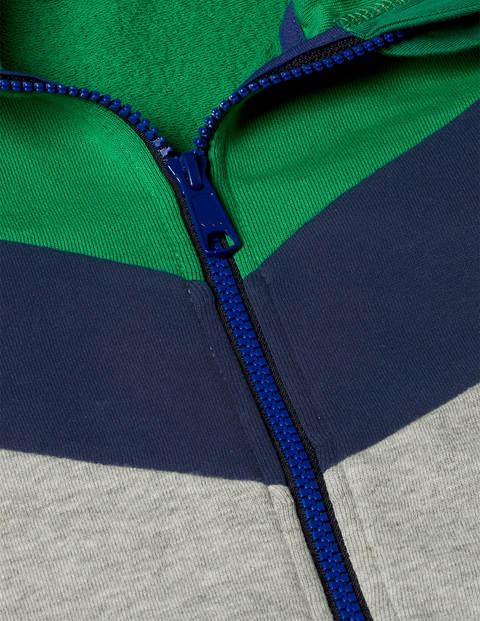 Chevron Zip-Through - Mid Grey Jaspe Chevron Zip-Through - Mid Grey Jaspe
