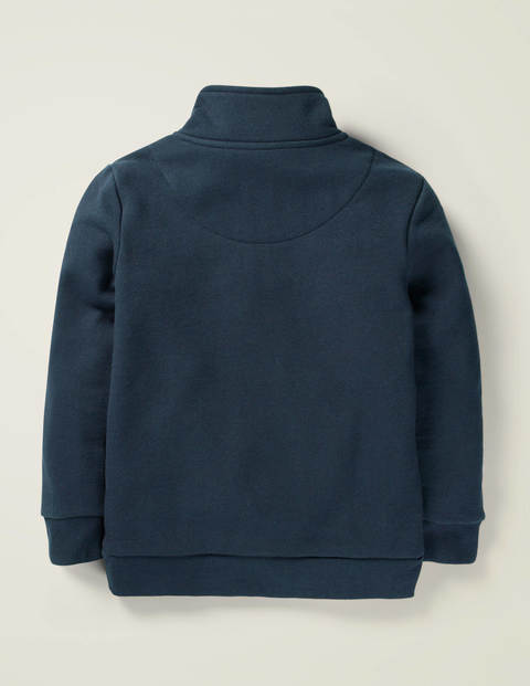 Sweatshirt Mit Halbem Reißverschluss - Schwarzblau Sweatshirt Mit Halbem Reißverschluss - Schwarzblau