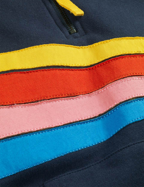 Sweatshirt Mit Halbem Reißverschluss - Schwarzblau Sweatshirt Mit Halbem Reißverschluss - Schwarzblau