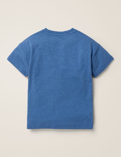 Graphic Print T-Shirt - Deep Blue Marl Tiger Graphic Print T-Shirt - Deep Blue Marl Tiger