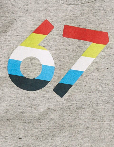 Graphic Print T-Shirt - Grey Marl Graphic Print T-Shirt - Grey Marl