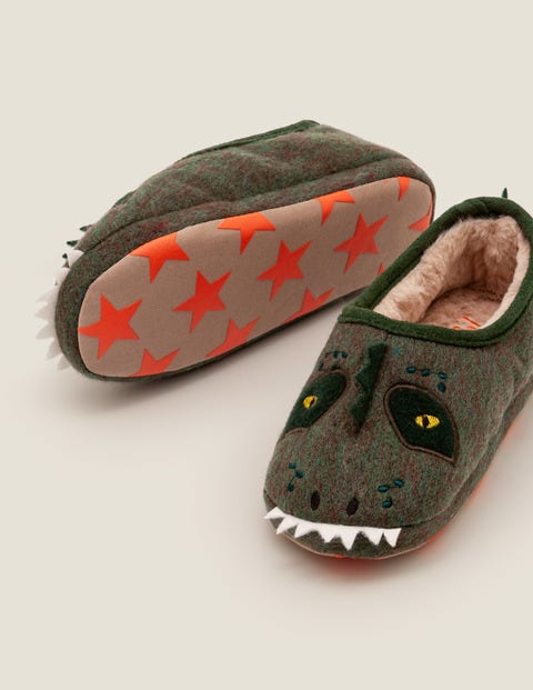 Dinosaur Slippers - Country Green Dinosaur Slippers - Country Green