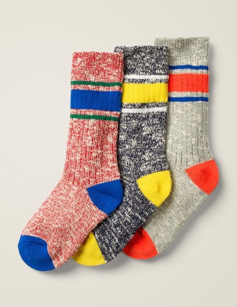 3 Pack Chunky Socks - Multi Stripe 3 Pack Chunky Socks - Multi Stripe