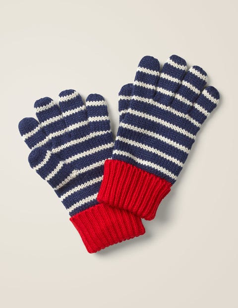 Knitted Gloves - Starboard Blue/Ecru Marl Knitted Gloves - Starboard Blue/Ecru Marl