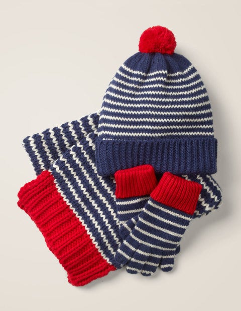 Knitted Gloves Starboard Blue Ecru Marl Boden Us Knitted Gloves Starboard Blue Ecru Marl Boden Us