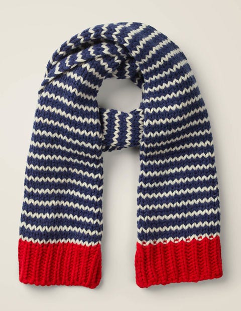 Knitted Scarf - Starboard Blue/Ecru Marl Knitted Scarf - Starboard Blue/Ecru Marl