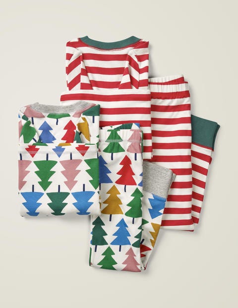 Twin Pack Long Pajamas - Rainbow Christmas Tree Twin Pack Long Pajamas - Rainbow Christmas Tree