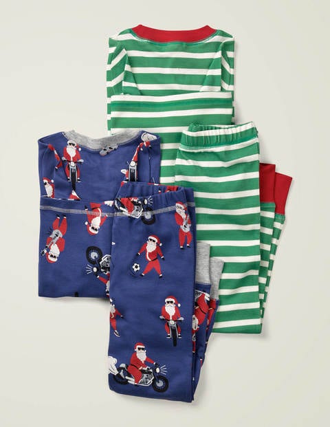 2 Pyjamas Longs - Père Noël bleu tribord 2 Pyjamas Longs - Père Noël bleu tribord