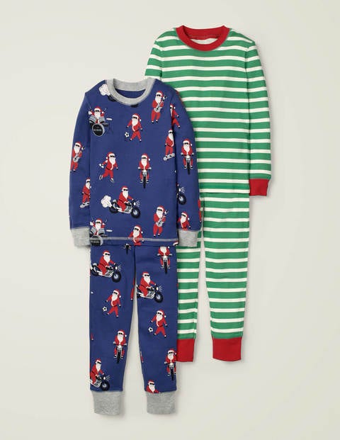 2 Pyjamas Longs - Père Noël bleu tribord 2 Pyjamas Longs - Père Noël bleu tribord