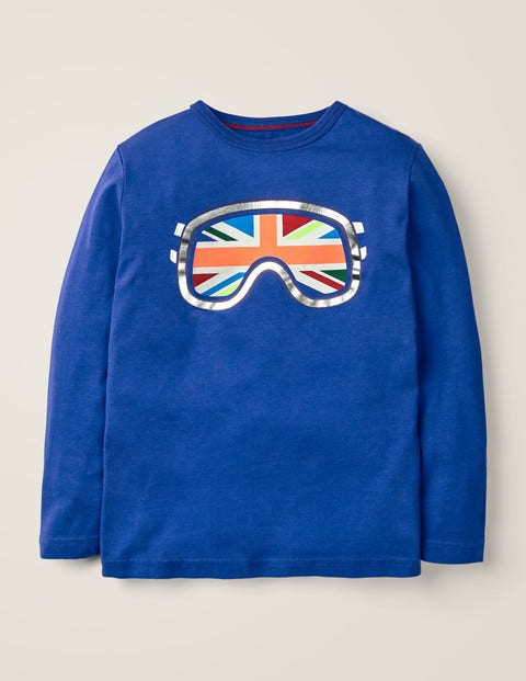 T-Shirt De Ski - Lunettes bleu éclatant T-Shirt De Ski - Lunettes bleu éclatant