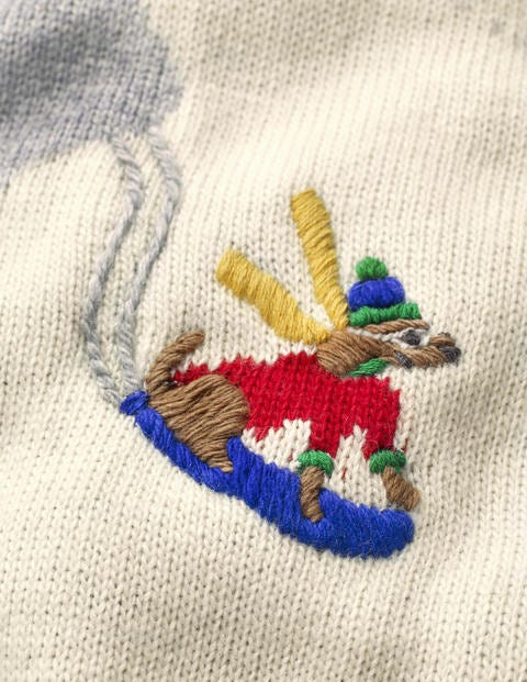 Festive Crew Jumper - Wren Blue Ski Festive Crew Jumper - Wren Blue Ski