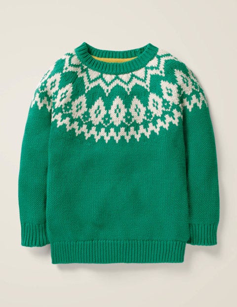Chunky Festive Crew Jumper - Hike Green Chunky Festive Crew Jumper - Hike Green
