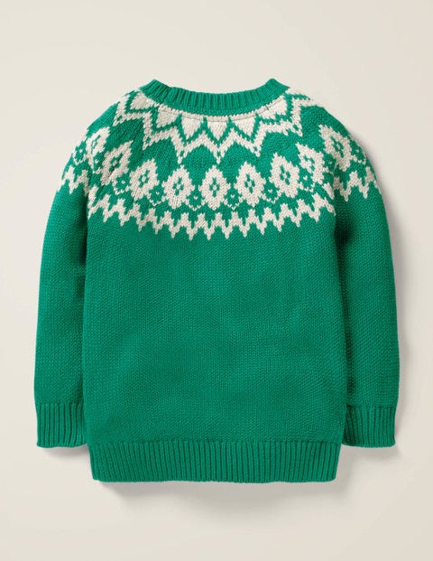 Chunky Festive Crew Jumper - Hike Green Chunky Festive Crew Jumper - Hike Green