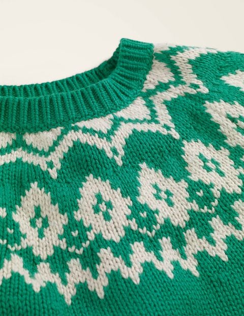Chunky Festive Crew Jumper - Hike Green Chunky Festive Crew Jumper - Hike Green