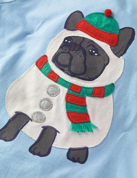 Festive Dress-Up T-Shirt - Provence Blue Dog Festive Dress-Up T-Shirt - Provence Blue Dog