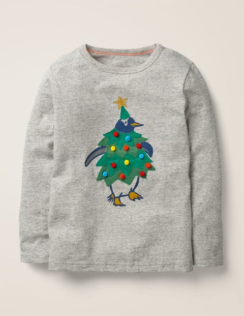 T-Shirt Habillé Festif - Pingouin gris chiné T-Shirt Habillé Festif - Pingouin gris chiné