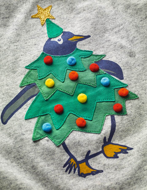 T-Shirt Habillé Festif - Pingouin gris chiné T-Shirt Habillé Festif - Pingouin gris chiné
