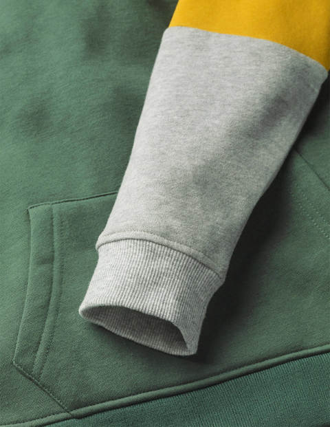 Cosy Colourblock Hoodie - Rosemary Green Cosy Colourblock Hoodie - Rosemary Green
