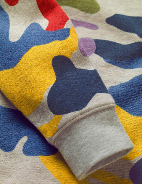 Bequemes Sweatshirt - Mittelgrau, Jaspiert/Camouflage Bequemes Sweatshirt - Mittelgrau, Jaspiert/Camouflage