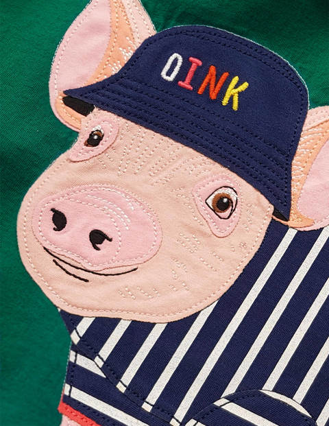 British Animal T-Shirt - Bottle Green Pig British Animal T-Shirt - Bottle Green Pig