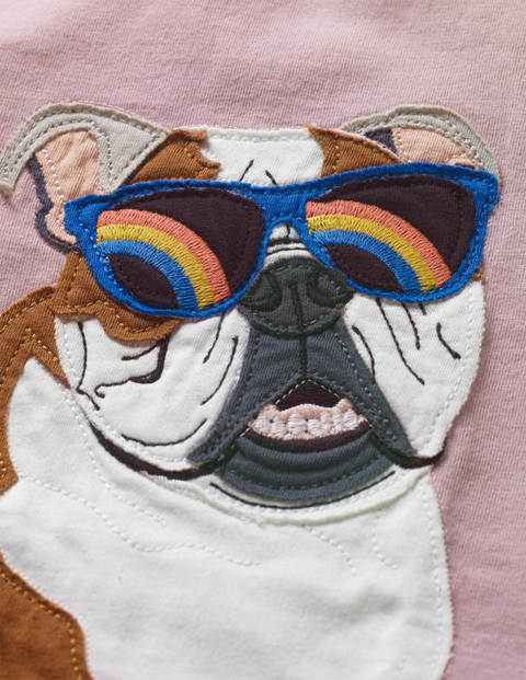 T-Shirt Mit Tiermotiv In Britischem Stil - Fliederrosa, Bulldogge T-Shirt Mit Tiermotiv In Britischem Stil - Fliederrosa, Bulldogge