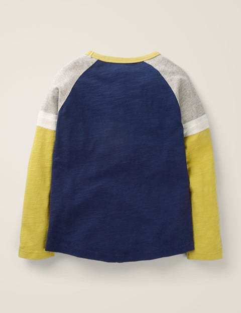 Sporty Raglan T-Shirt - College Navy/Tuscan Sun Yellow Sporty Raglan T-Shirt - College Navy/Tuscan Sun Yellow