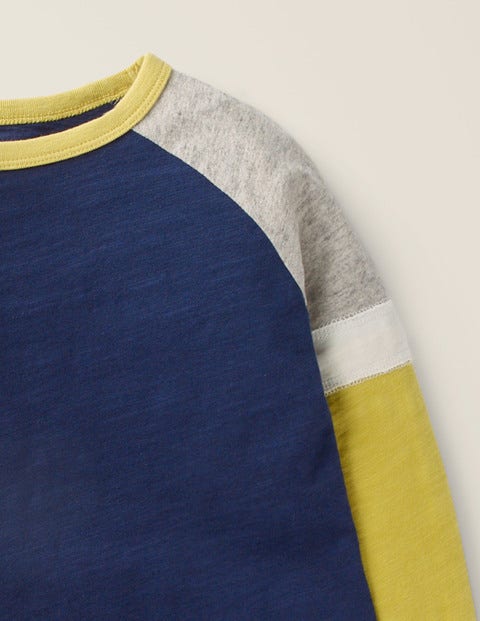 Sporty Raglan T-Shirt - College Navy/Tuscan Sun Yellow Sporty Raglan T-Shirt - College Navy/Tuscan Sun Yellow