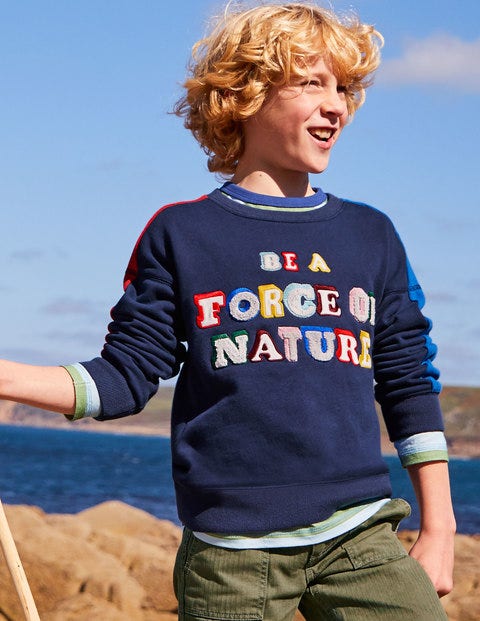 Rainbow Graphic Sweatshirt - College Navy Rainbow Graphic Sweatshirt - College Navy