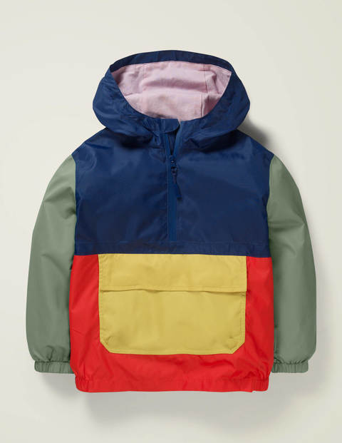 Waterproof Pack-Away Jacket - College Navy/Orange Sunset Waterproof Pack-Away Jacket - College Navy/Orange Sunset