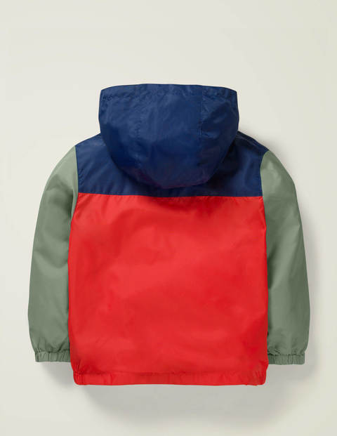 Waterproof Pack-Away Jacket - College Navy/Orange Sunset Waterproof Pack-Away Jacket - College Navy/Orange Sunset