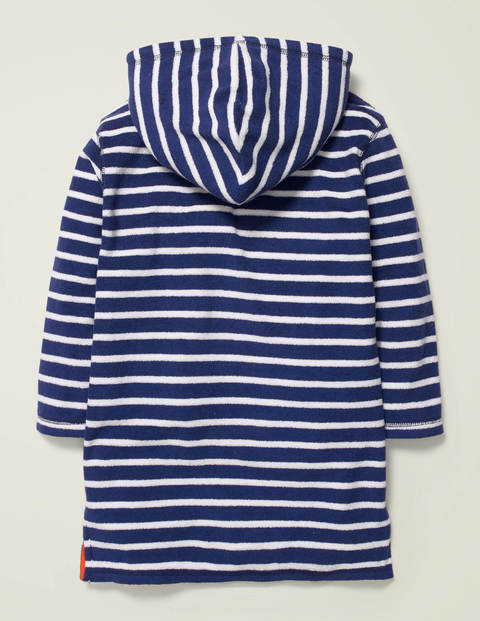 Frottee-Kapuzenponcho - Schuluniform-Navy/Weiß Frottee-Kapuzenponcho - Schuluniform-Navy/Weiß
