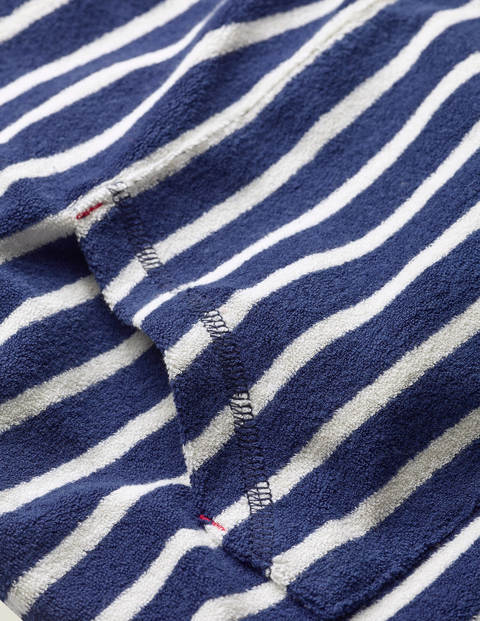 Frottee-Kapuzenponcho - Schuluniform-Navy/Weiß Frottee-Kapuzenponcho - Schuluniform-Navy/Weiß