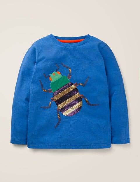 Sequin Bug T-Shirt - Elizabethan Blue Bug Sequin Bug T-Shirt - Elizabethan Blue Bug