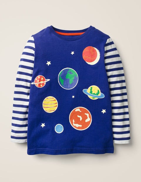 Glow-In-The-Dark Space T-Shirt - Howlin Blue Planets Glow-In-The-Dark Space T-Shirt - Howlin Blue Planets