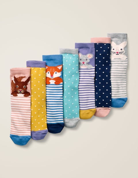 7 Pack Sock Box - Woodland Friends 7 Pack Sock Box - Woodland Friends