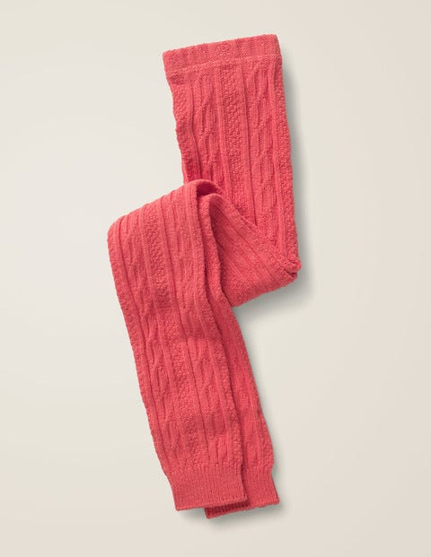 Cable Footless Tights - Carmine Red Cable Footless Tights - Carmine Red