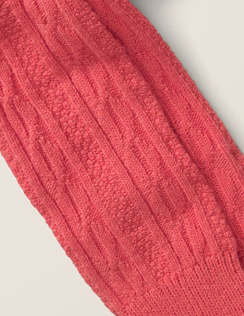 Cable Footless Tights - Carmine Red Cable Footless Tights - Carmine Red