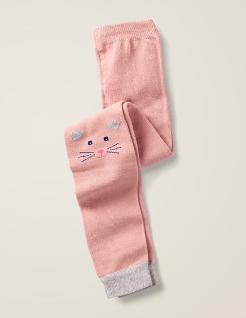 Patterned Footless Tights - Chalky Pink Patterned Footless Tights - Chalky Pink