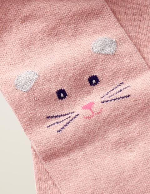 Patterned Footless Tights - Chalky Pink Patterned Footless Tights - Chalky Pink