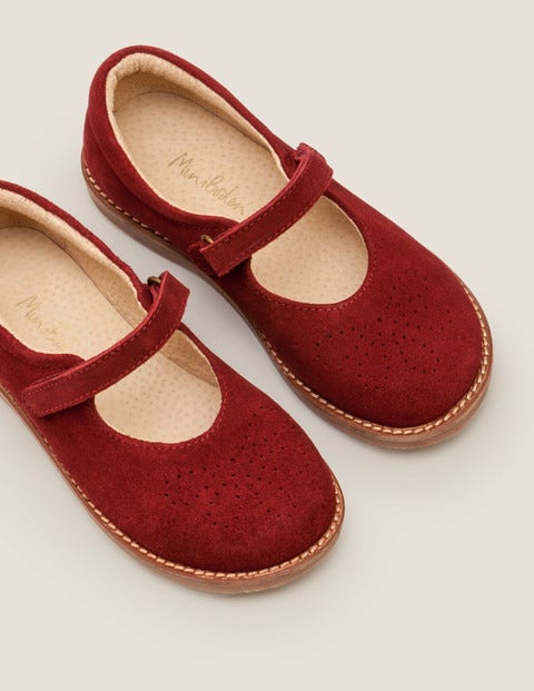 Spangenschuhe Aus Leder - Brombeerrot Spangenschuhe Aus Leder - Brombeerrot