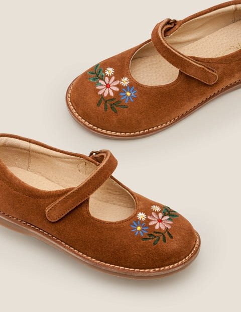 Originelle Spangenschuhe - Hellbraun Originelle Spangenschuhe - Hellbraun